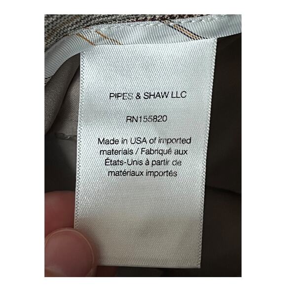 Veronica Beard Pants Arte straight cropped plaid brown size 6 - Picture 6 of 8